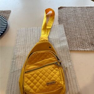 Yellow Quilted Sling Bag